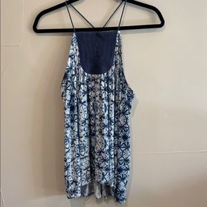 Anthropologie racerback tank top tie dye sz L